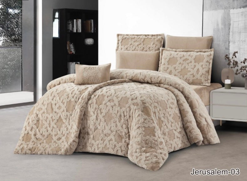 طقم لحاف شتوي Rabbit Fur فروة الأرنب الثقيل – 7 قطع